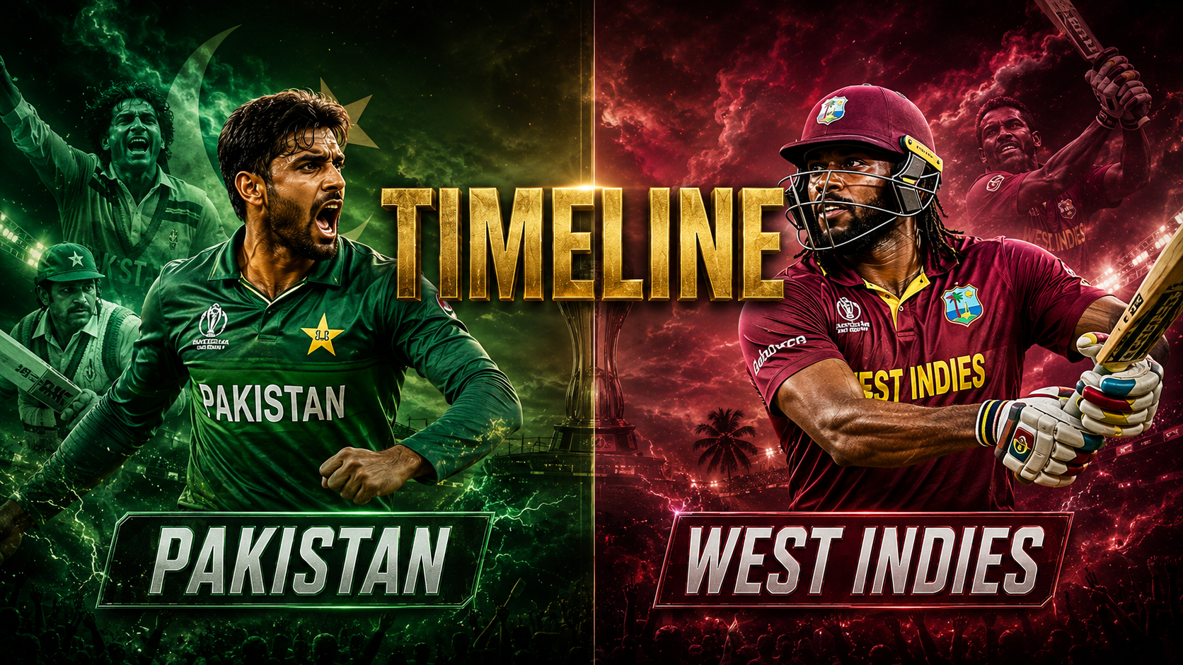Pakistan National Cricket Team Vs West Indies Cricket Team Timeline